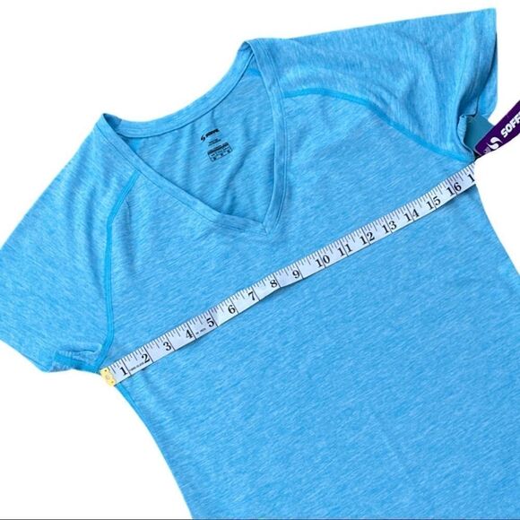 Soffe Dri Womens Performance V-Neck Tee • Scuba Blue Heather • Medium • NWT - Picture 6 of 9